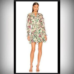 NWT SALONI- Pixie Dress- Silk Georgette in Canary Blossom. Size 2